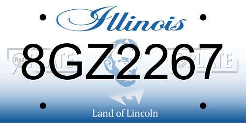 8GZ2267 Illinois License Plate