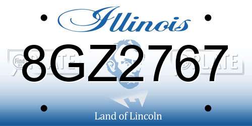 8GZ2767 Illinois License Plate