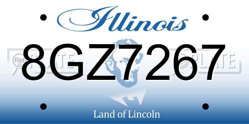 8GZ7267 Illinois License Plate