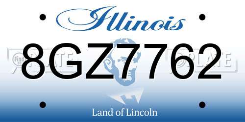 8GZ7762 Illinois License Plate