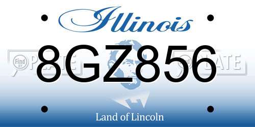 8GZ856 Illinois License Plate