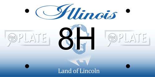 8H Illinois License Plate