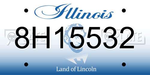 8H15532 Illinois License Plate