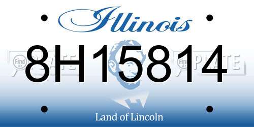 8H15814 Illinois License Plate