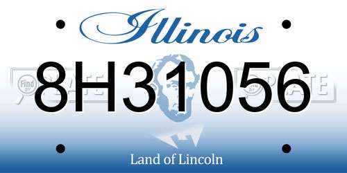 8H31056 Illinois License Plate