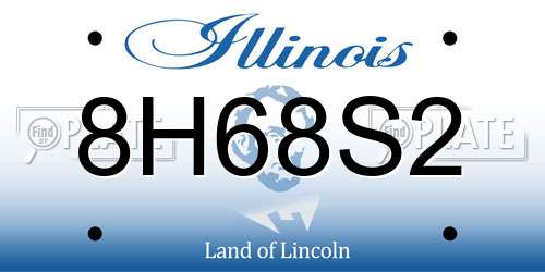 8H68S2 Illinois License Plate