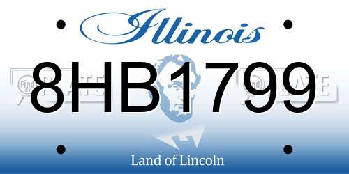 8HB1799 Illinois License Plate