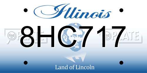 8HC717 Illinois License Plate
