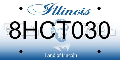 8HCT030 Illinois License Plate