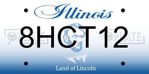8HCT12 Illinois License Plate