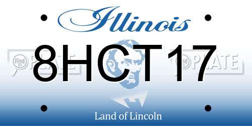 8HCT17 Illinois License Plate