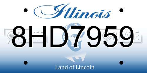 8HD7959 Illinois License Plate