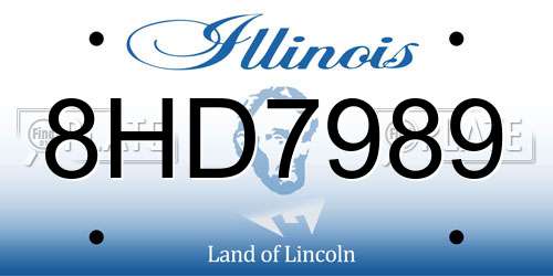 8HD7989 Illinois License Plate