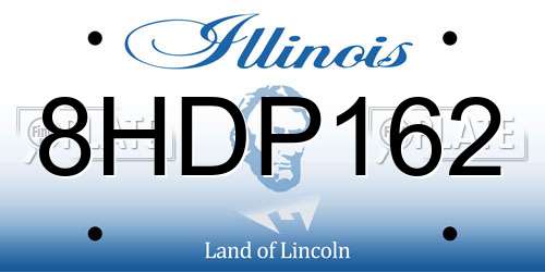 8HDP162 Illinois License Plate
