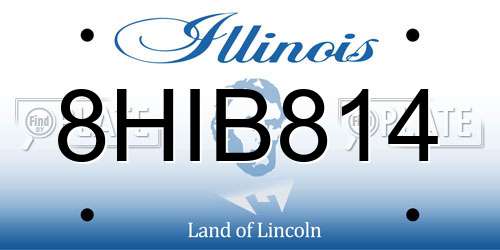 8HIB814 Illinois License Plate