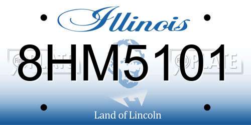 8HM5101 Illinois License Plate