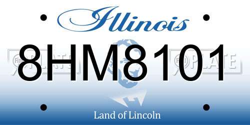 8HM8101 Illinois License Plate