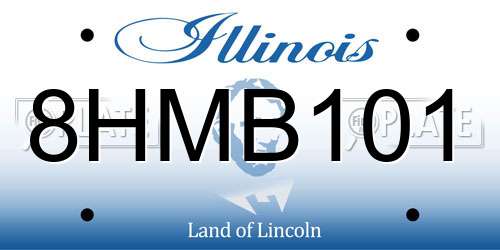 8HMB101 Illinois License Plate