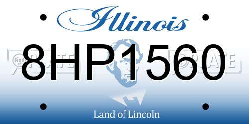 8HP1560 Illinois License Plate
