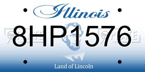 8HP1576 Illinois License Plate
