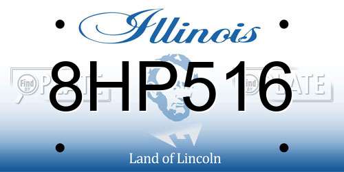 8HP516 Illinois License Plate
