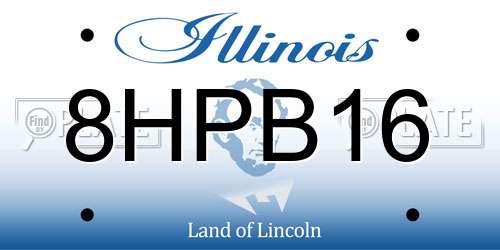 8HPB16 Illinois License Plate