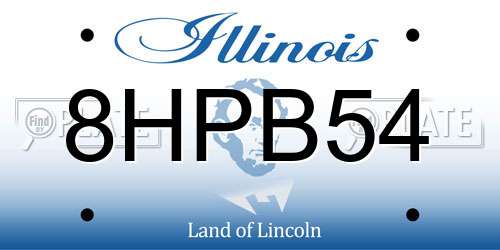 8HPB54 Illinois License Plate