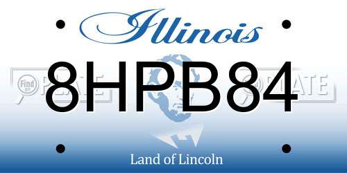 8HPB84 Illinois License Plate