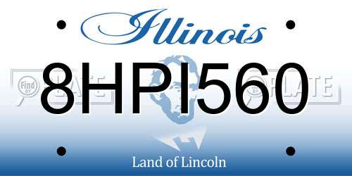8HPI560 Illinois License Plate
