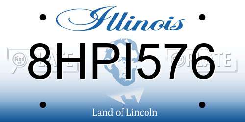 8HPI576 Illinois License Plate