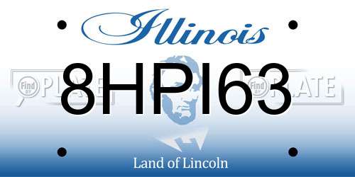 8HPI63 Illinois License Plate