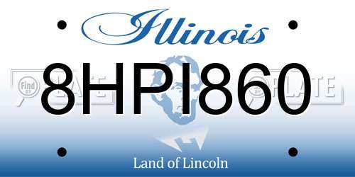 8HPI860 Illinois License Plate