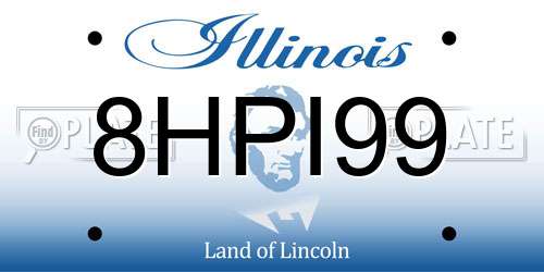 8HPI99 Illinois License Plate