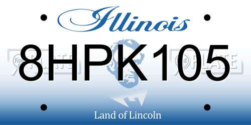 8HPK105 Illinois License Plate