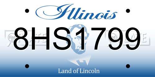 8HS1799 Illinois License Plate