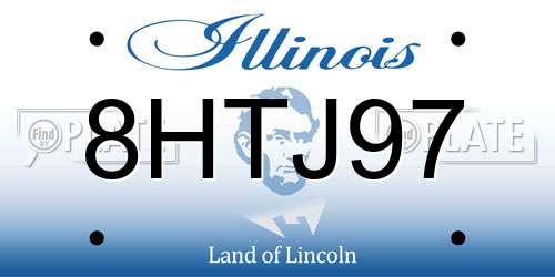 8HTJ97 Illinois License Plate