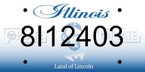 8I12403 Illinois License Plate
