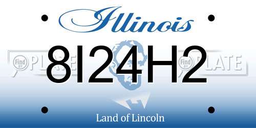 8I24H2 Illinois License Plate