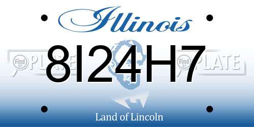 8I24H7 Illinois License Plate