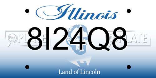 8I24Q8 Illinois License Plate