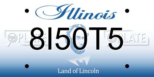 8I50T5 Illinois License Plate