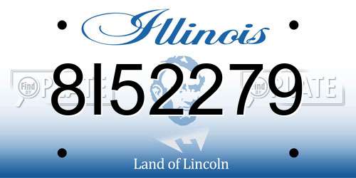 8I52279 Illinois License Plate