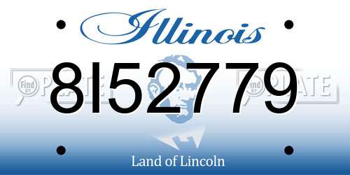 8I52779 Illinois License Plate