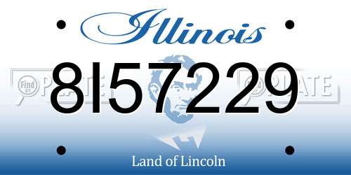 8I57229 Illinois License Plate