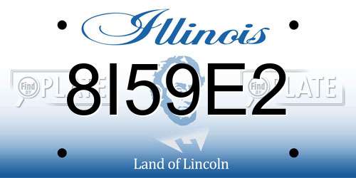 8I59E2 Illinois License Plate