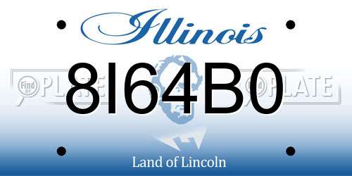 8I64B0 Illinois License Plate