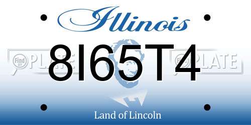 8I65T4 Illinois License Plate