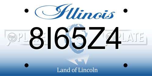 8I65Z4 Illinois License Plate