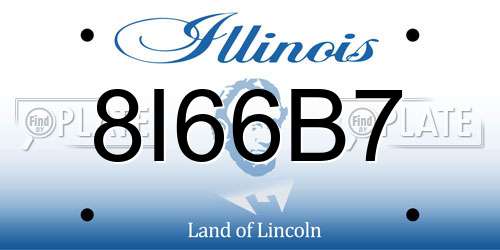 8I66B7 Illinois License Plate
