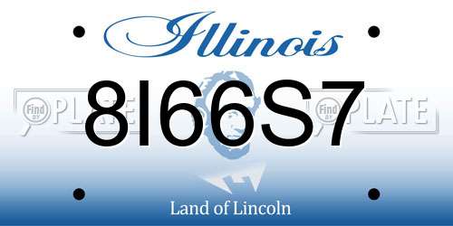 8I66S7 Illinois License Plate